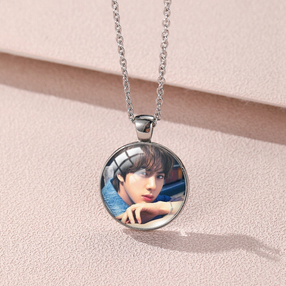 (YXL401) Bts Boy Adorable Group Cartoon Pendant Necklace For Use Stylish Everyday
