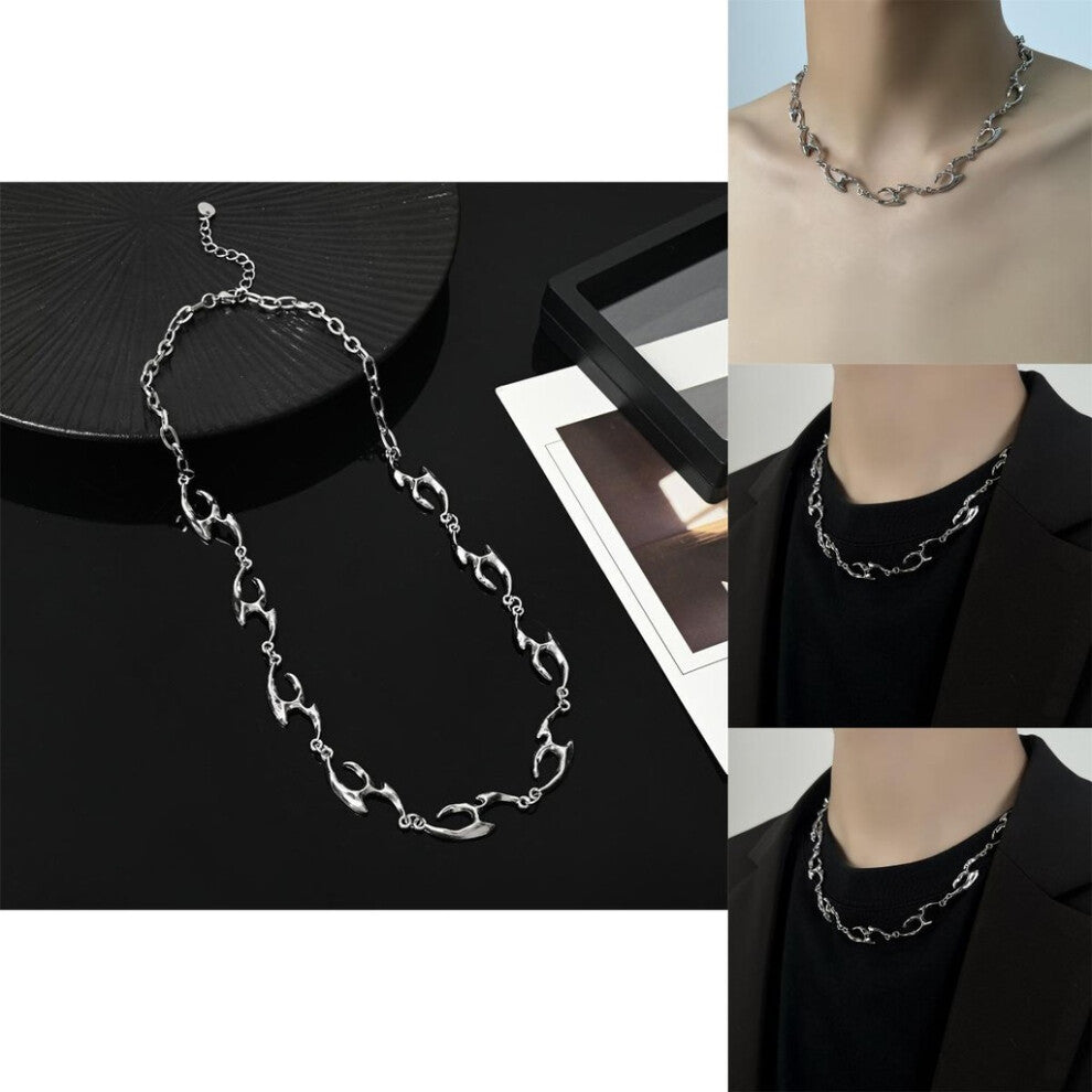 Geometric Striking Design Necklace Zinc Alloy Streetwear Jewelry Perfect For Men Women And