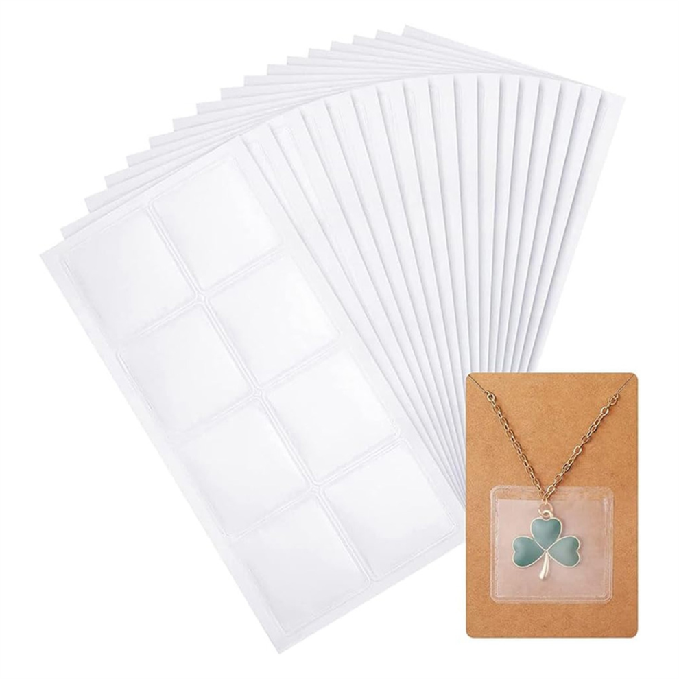 240 Pcs Necklace Chain Adhesive Pouches Jewelry Display Cards Pockets Earring Card Holders Packaging