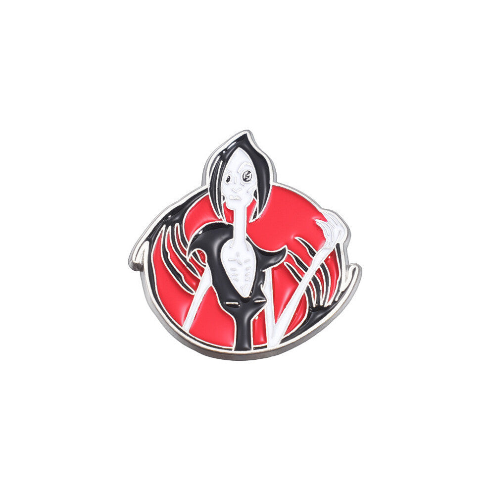 (QHXZ1912) Creative And Fun Cartoon Character Brooch With Keychain Necklace In Alloy Style Durable