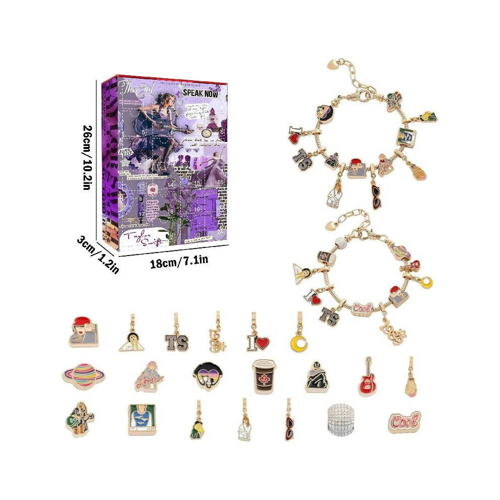 (Style D) Swift Bracelet Taylor Ornament Christmas Countdown Blind Box For Gift Holiday