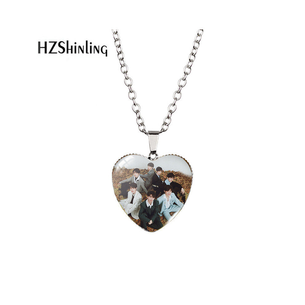 (XXXL141) Bts Heart Stylish Pendant Necklace Featuring Park Jimin Ecofriendly Materials And