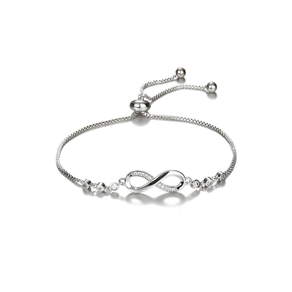 (Eight Bracelet) Lucky Four Leaf Clover Bracelet And Heart Pendant Necklace In Design Elegant Alloy