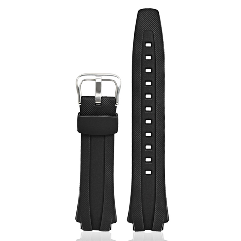 17mm Watch Band for AQ-160W AQ-163W Watches Black TPU Strap Accessories 17MM Special Interface Straps Replace B