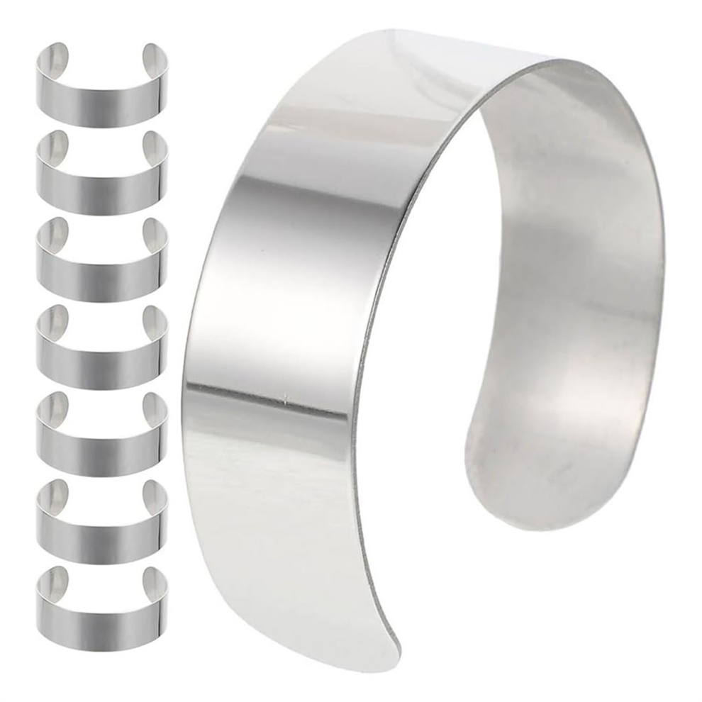 8pcs Wrist Corsage Cuffs, Bracelet Blanks for Jewelry Making DIY Custom Bracelets Handmade