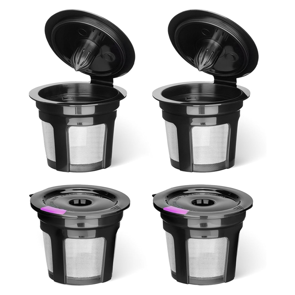 Reusable K Cups for Mini, Elite, Classic, Compact, Latte, Select and All 2.0 & 1.0 Coffee Makers 4PCS