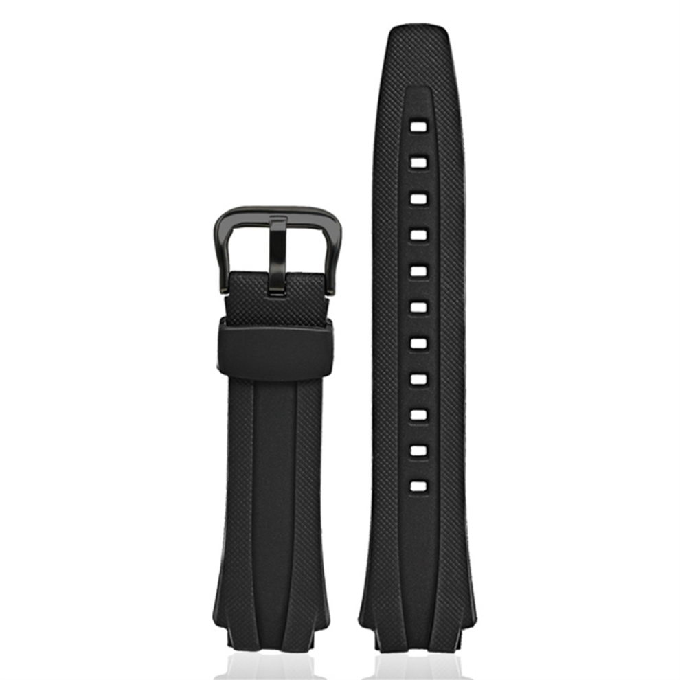 17mm Watch Band for AQ-160W AQ-163W Watches Black TPU Strap Accessories 17MM Special Interface Straps Replace A
