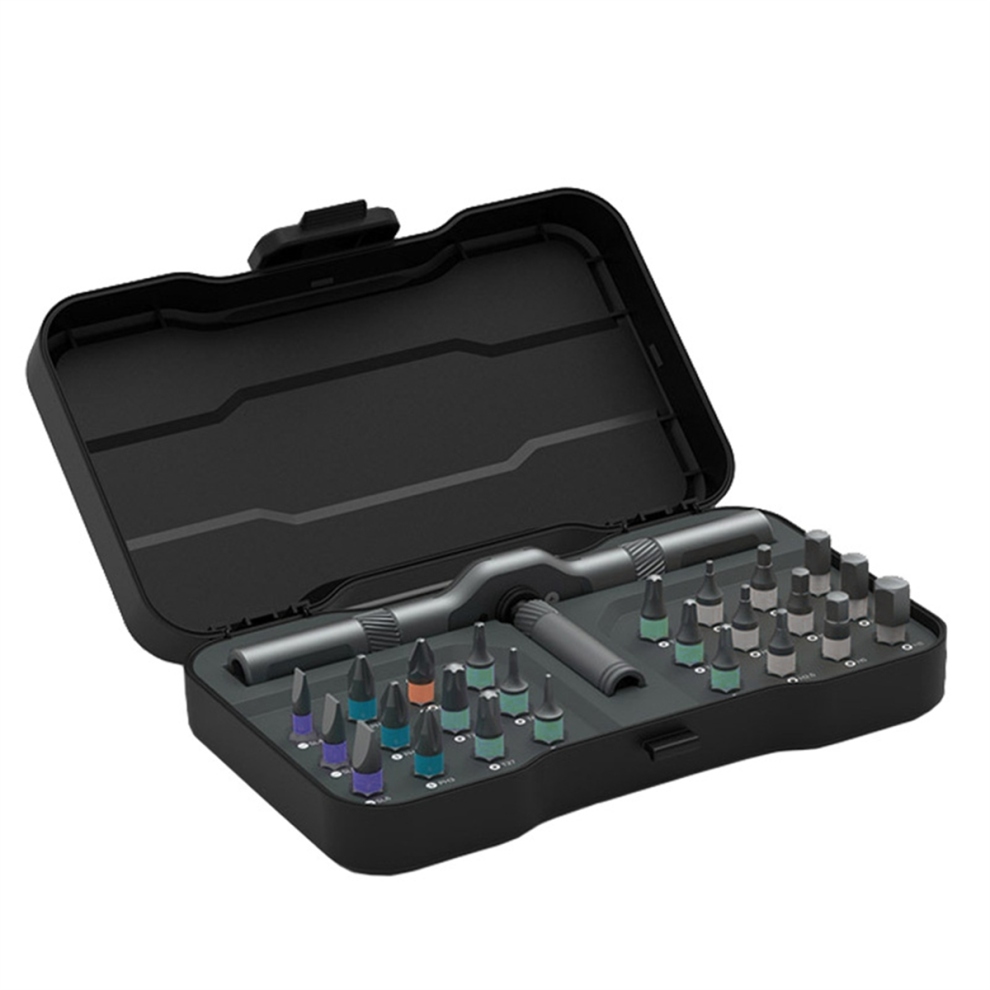 24 in 1 Multi-Purpose Ratchet Wrench Screwdriver S2 Magnetic Bits Tools Set DIY Household Repair Tool