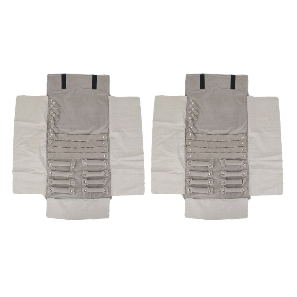 Velvet Jewellery Roll Ring Earrings Bracelet Display Pouch Grey