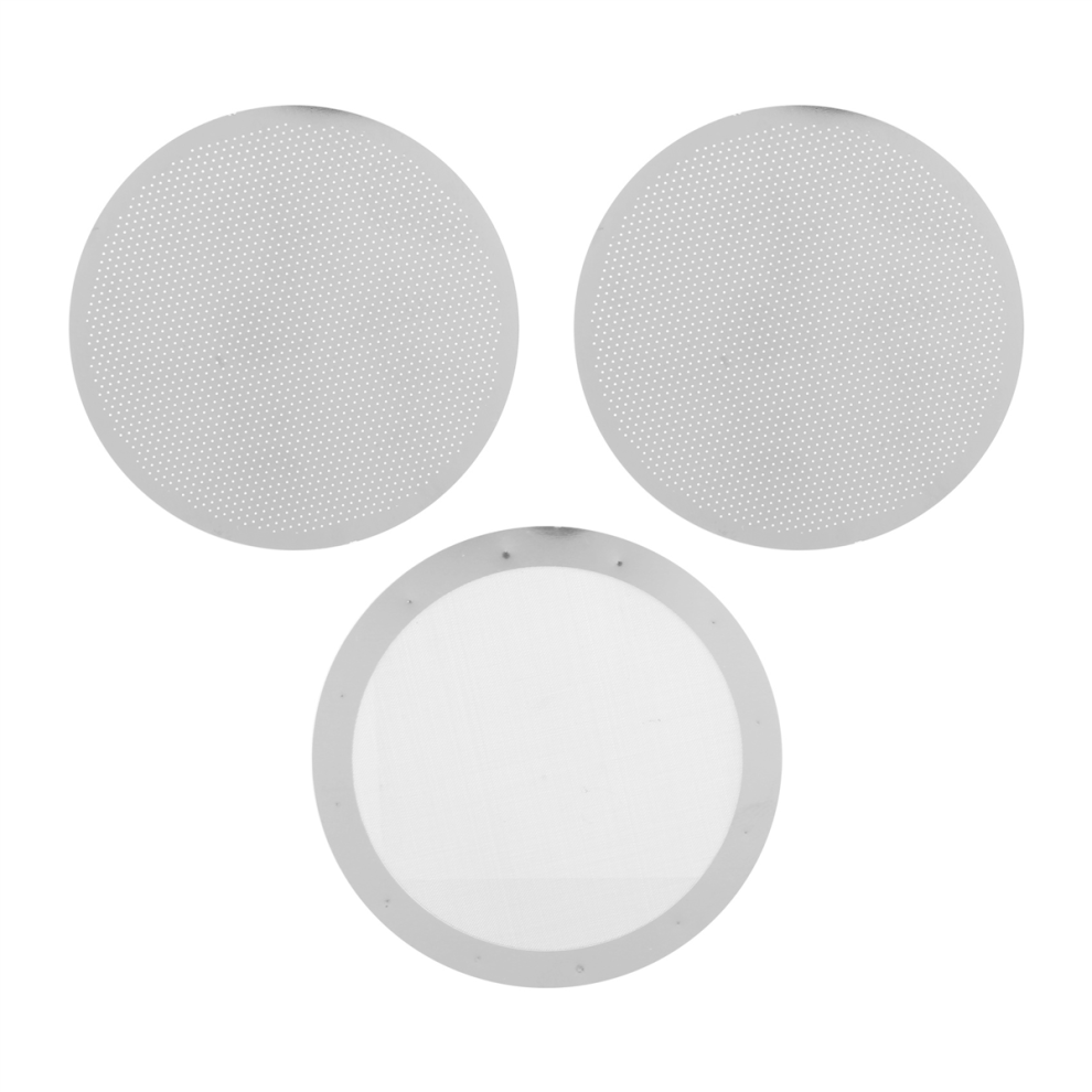 3 Pack Metal Coffee Filter Mesh for Coffee Maker, Silver