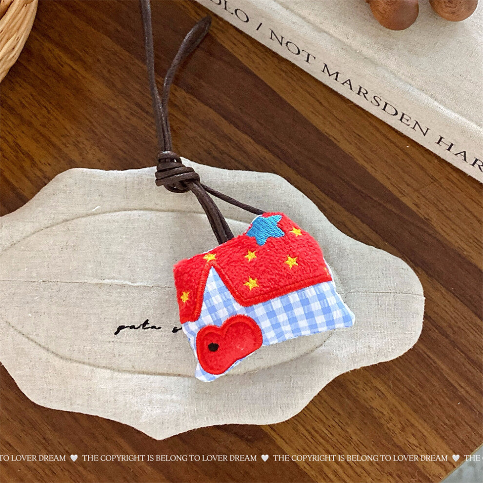 (Rectangular House Apple Leather Cord Necklace) New Animal Puppy Apple Leather Necklace Sweet and Cute Children's Adjustable Lanyard Necklace for Wome