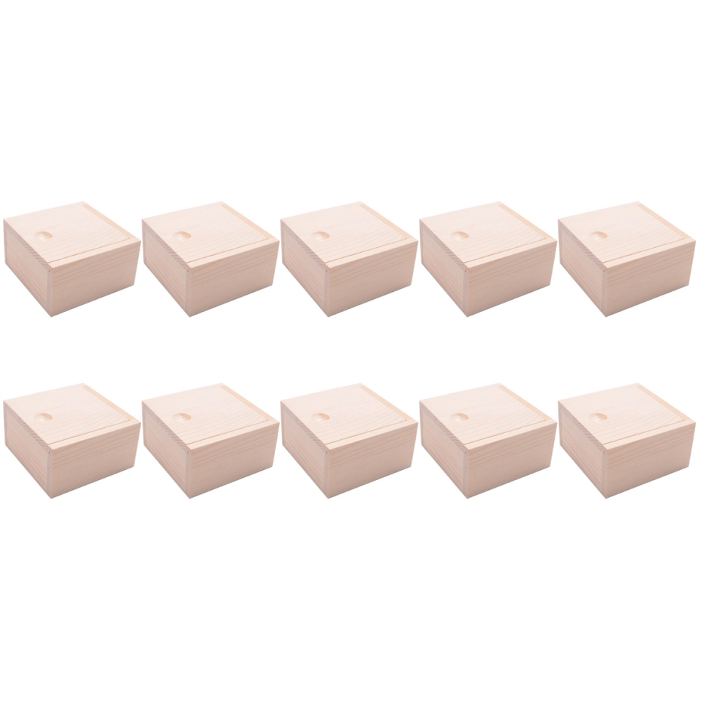 Storage Box Case for Jewellery Small Gadgets Gift Wood color