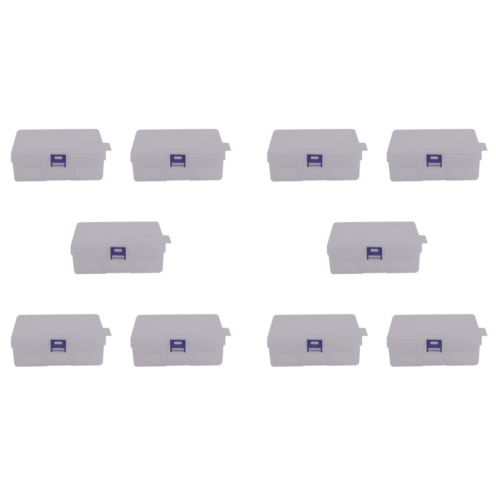 6 Removable Plastic Storage Box Jewelry-Earring-Tools Container