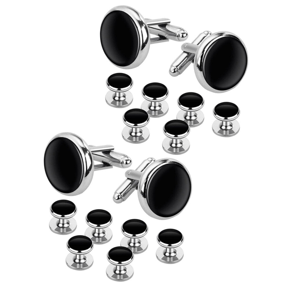 Cufflinks and Studs Set for Shirts 4 Cufflinks and 12 Studs