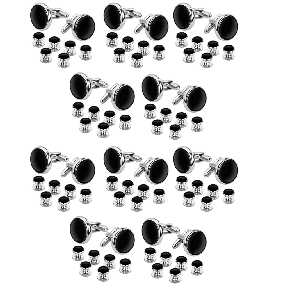 Cufflinks and Studs Set for Shirts 2 Cufflinks and 6 Studs