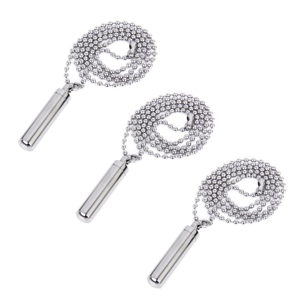 Stainless Steel Cylinder Memorial Pendant Necklace Keepsake 49 x 9mm