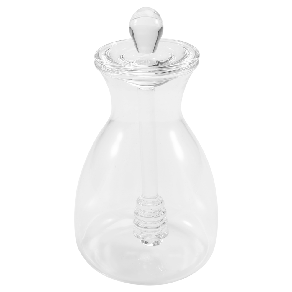 Handmade Honey Jar with Dipping Sauce, Glass Honey Dipping Sauce