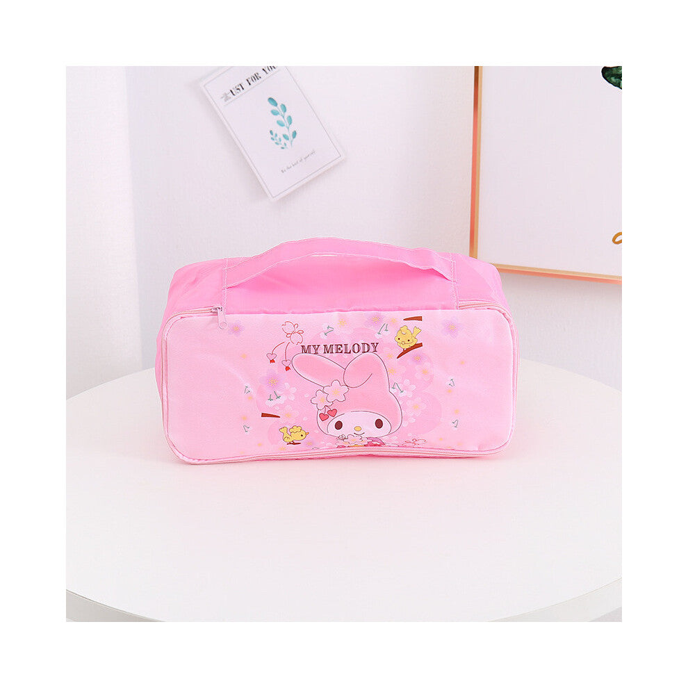 (StyleQ) Kitty Hello Kuromi Grid Pattern Travel Storage Bag For And Makeup Lingerie