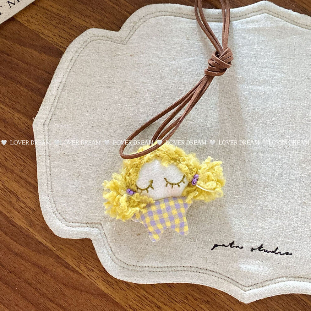 (No. 18 cartoon necklace) New colorful cartoon little girl princess children's necklace cute niche imitation leather adjustable necklace female