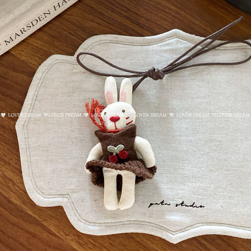 (No. 13 cartoon necklace) New cartoon plush bear puppy children's necklace cute imitation leather adjustable collar lanyard necklace