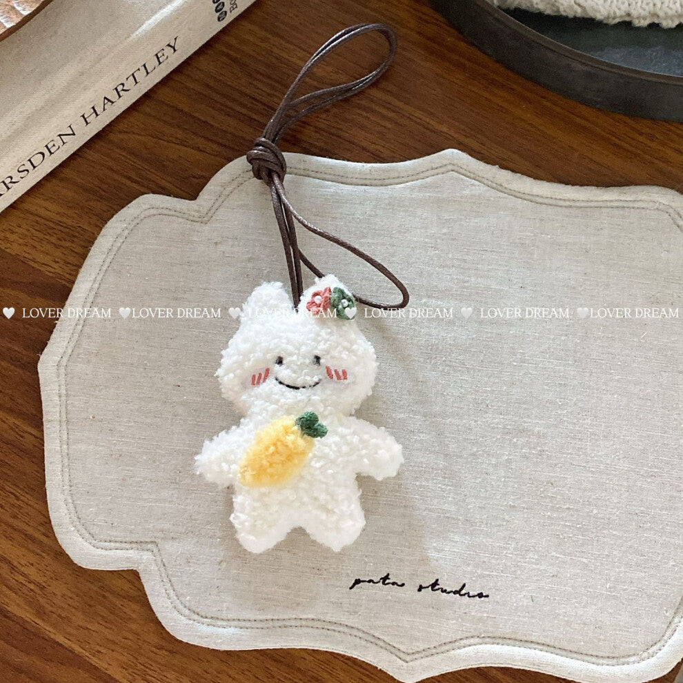 (No. 3 cartoon necklace) New cartoon plush bear puppy children's necklace cute imitation leather adjustable collar lanyard necklace