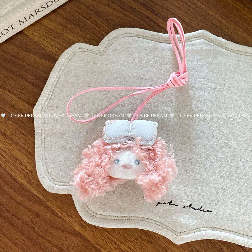 (No. 17 cartoon necklace) New cartoon plush bear puppy children's necklace cute imitation leather adjustable collar lanyard necklace