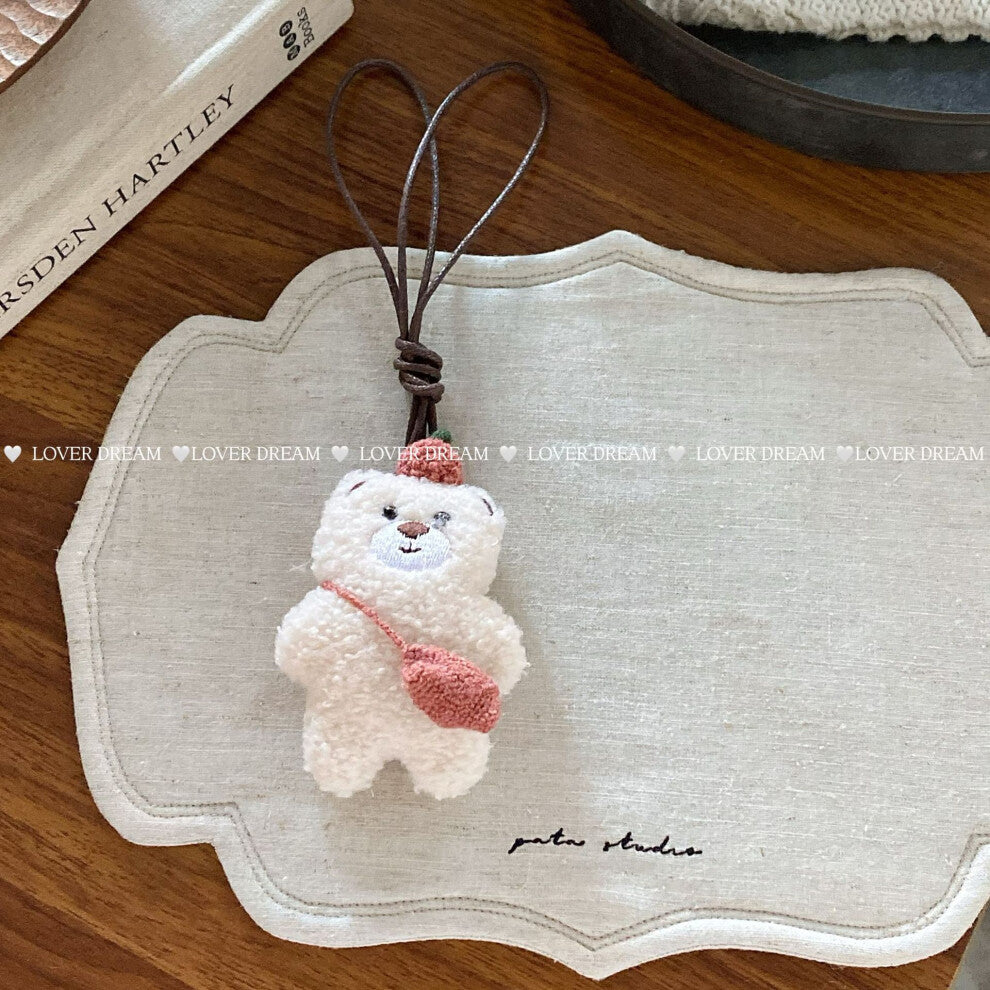 (No. 5 cartoon necklace) New cartoon plush bear puppy children's necklace cute imitation leather adjustable collar lanyard necklace