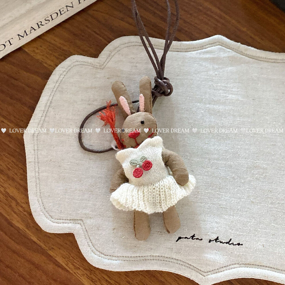 (No. 14 cartoon necklace) New cartoon plush bear puppy children's necklace cute imitation leather adjustable collar lanyard necklace