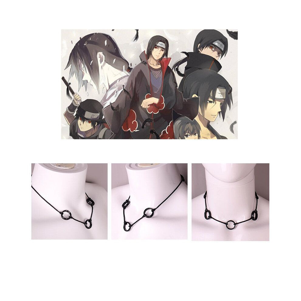 Naruto Uchiha Anime Itachi Necklace Pendant Three Ring Cosplay Dressup Props