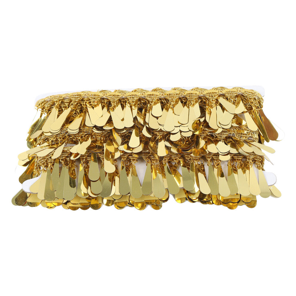 Waist Chain Gold Metal Applique Glitter Elastic