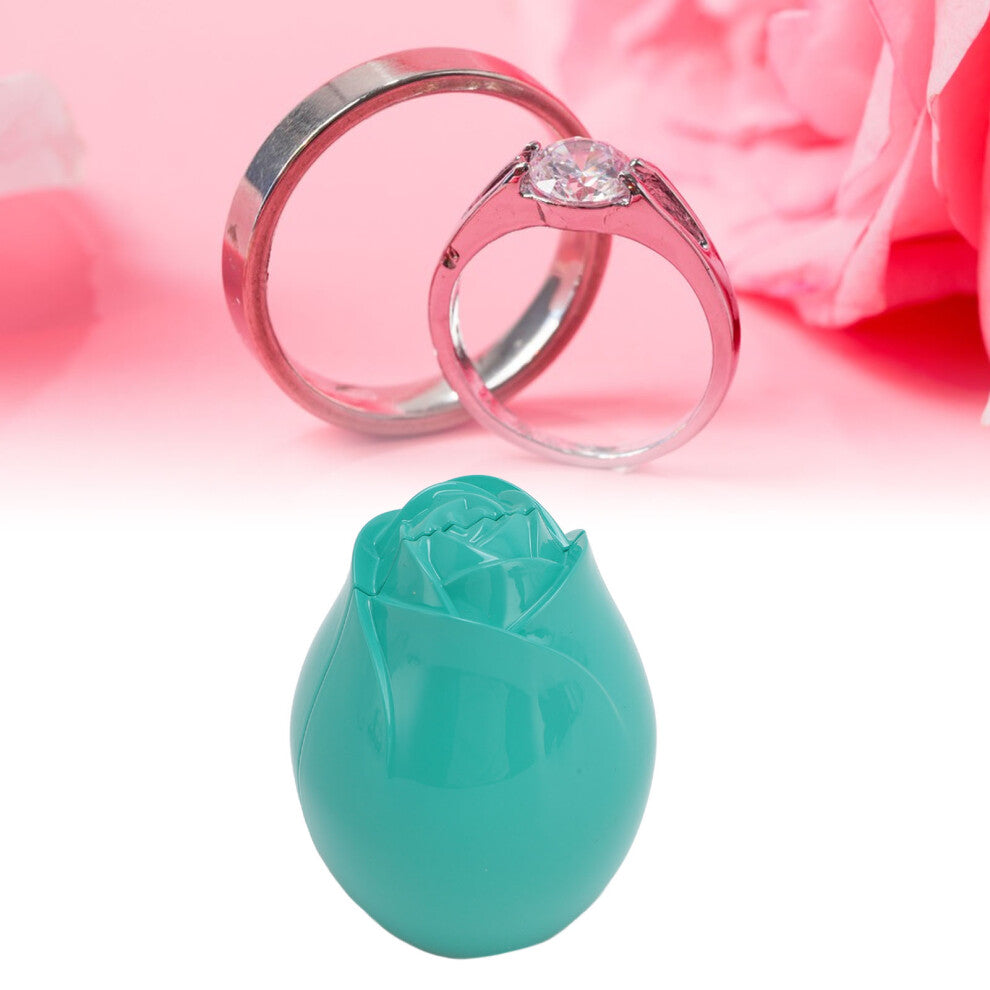 Rose Ring Box Green Jewelry Case for Proposal Engagement & Anniversary Gifts