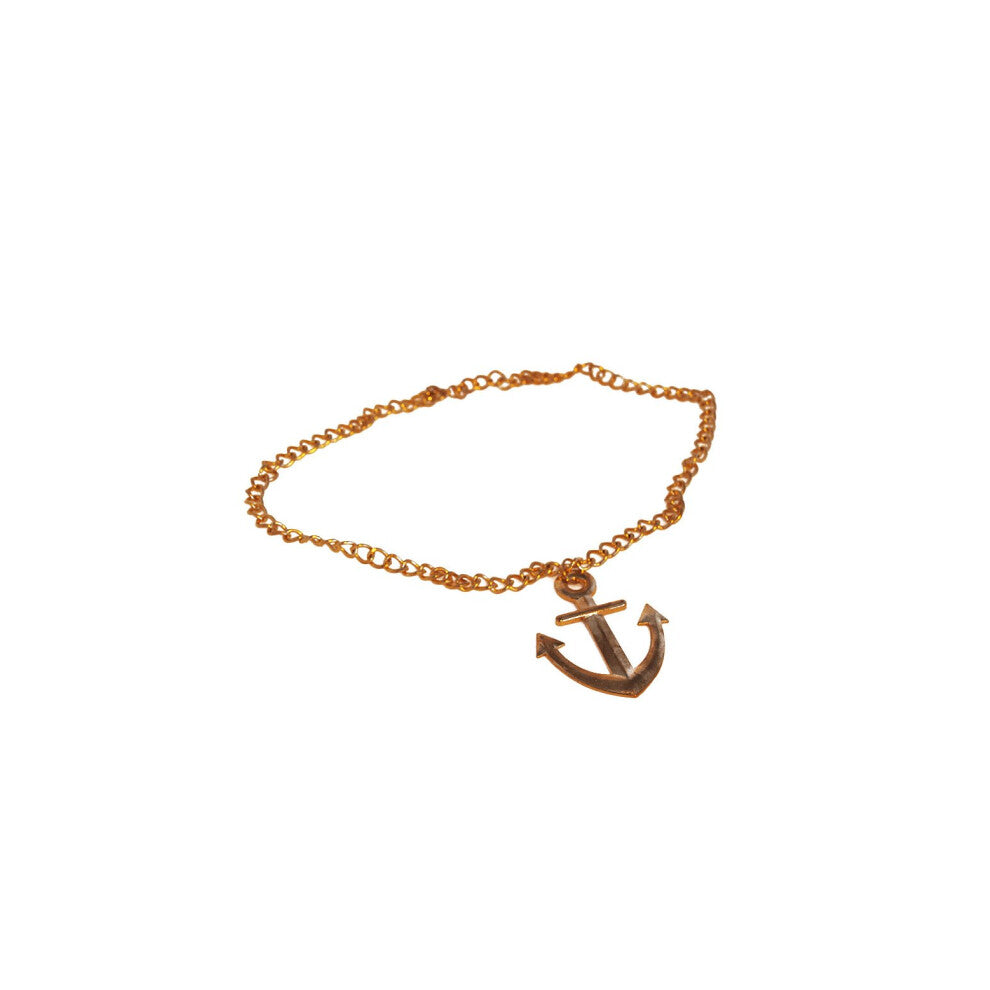 Golden anchor necklace