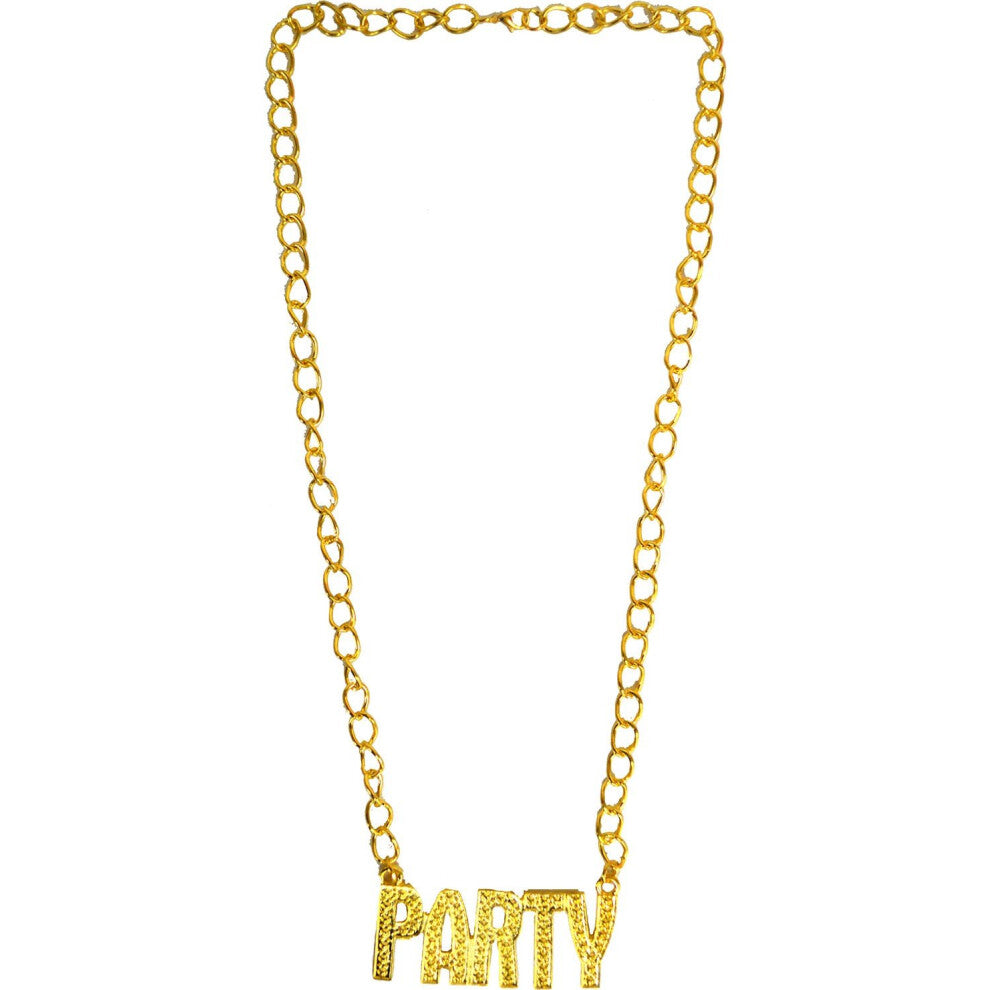 Adult gold party necklace