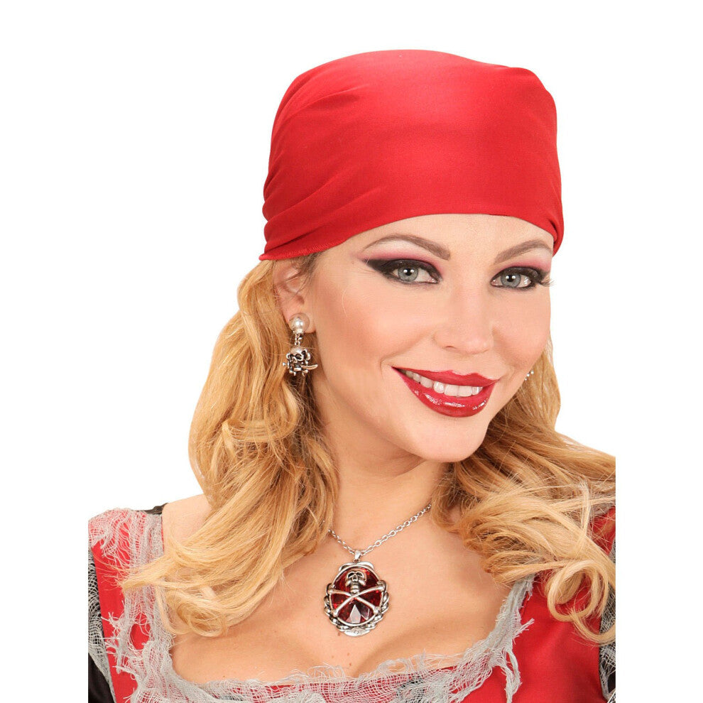 Women's pirate red gemstone necklace