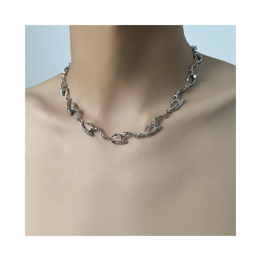 Geometric Design Striking Necklace Zinc Alloy Streetwear Jewelry Perfect For Women And Men