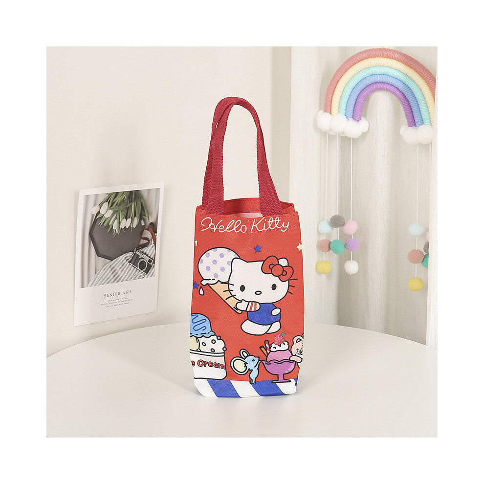 (StyleA, Small) Hello Kuromi Kitty Cartoon Canvas Hanging Storage Bag For Use Office Household