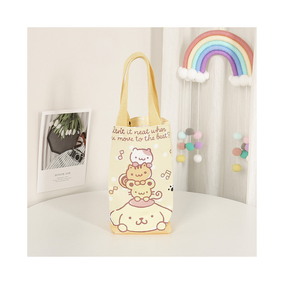 (StyleF, Small) Hello Kuromi Kitty Cartoon Canvas Hanging Storage Bag For Use Office Household