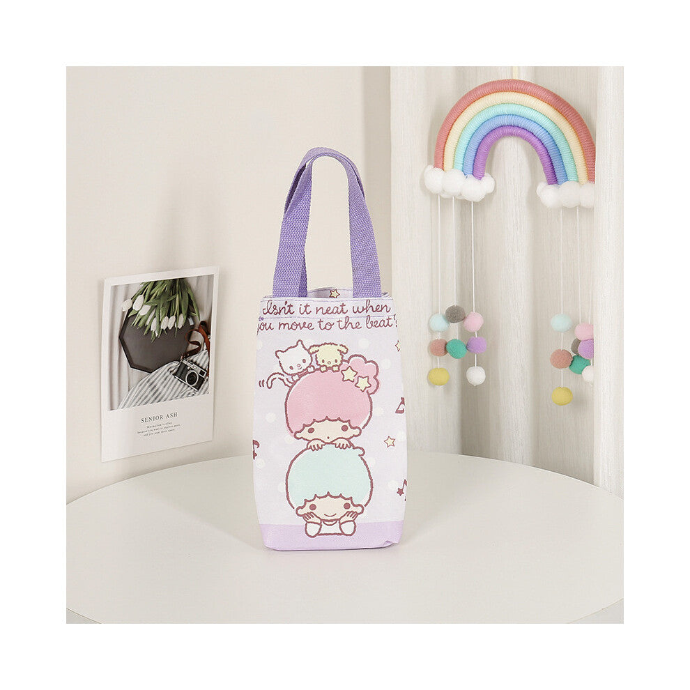 (StyleG, Small) Hello Kuromi Kitty Cartoon Canvas Hanging Storage Bag For Use Office Household