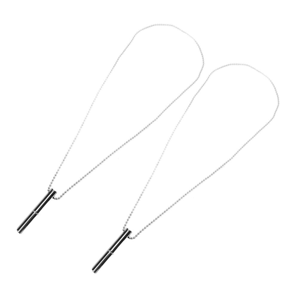 Fashionable Mindful Breathing Necklace - 2PCS Stainless Steel Pendant