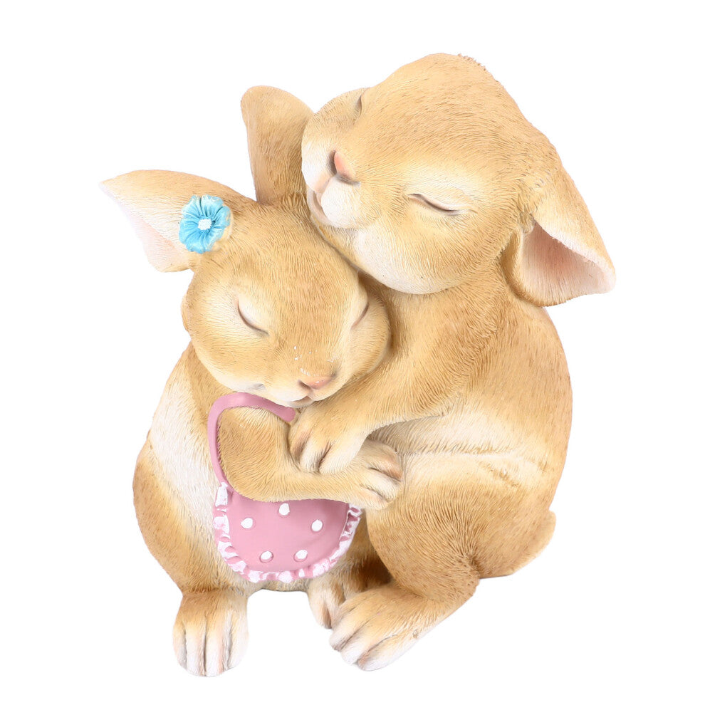 Charming Animal Sculpture - Heartwarming Rabbit Figurine for Outdoors