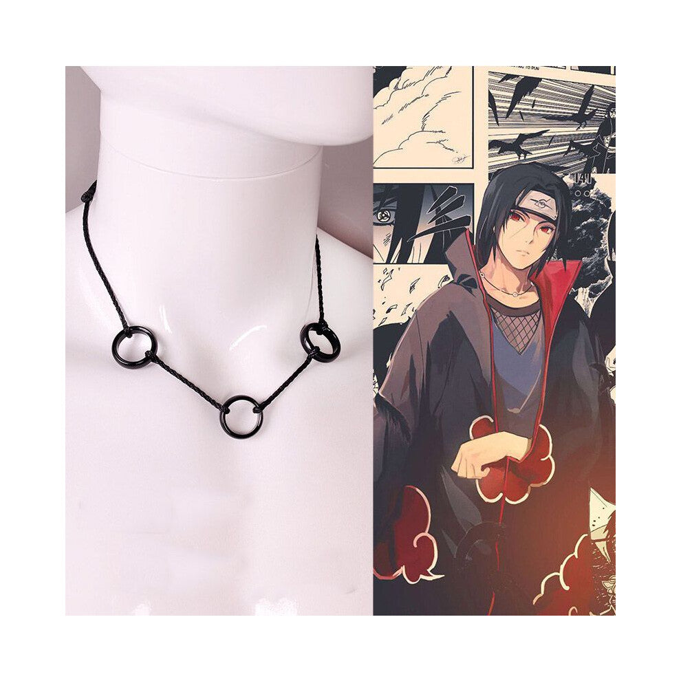 Naruto Anime Uchiha Itachi Necklace Pendant Three Ring Cosplay Dressup Props