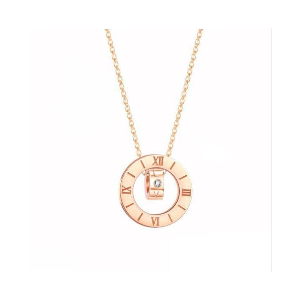 (Style L) Leaf Four Fashion Clover And Heart Chain Necklace Rhinestone With Decoration