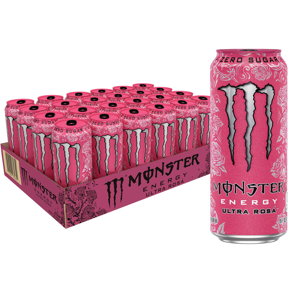 Monster Energy Ultra Ros? sugar-free energy drink, 473 ml (pack of 24).