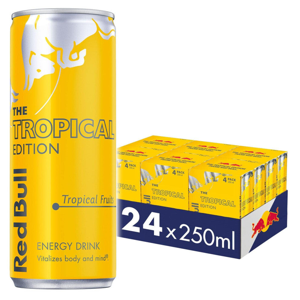 Red Bull Energy Drink Tropical Edition Tropical Fruits 250ml, 4 Pack (Pack of 6)