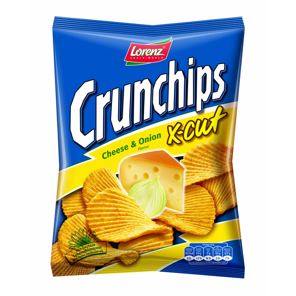 Crunchips X Cut Cheese and Onion 150 g (Pack of 16)