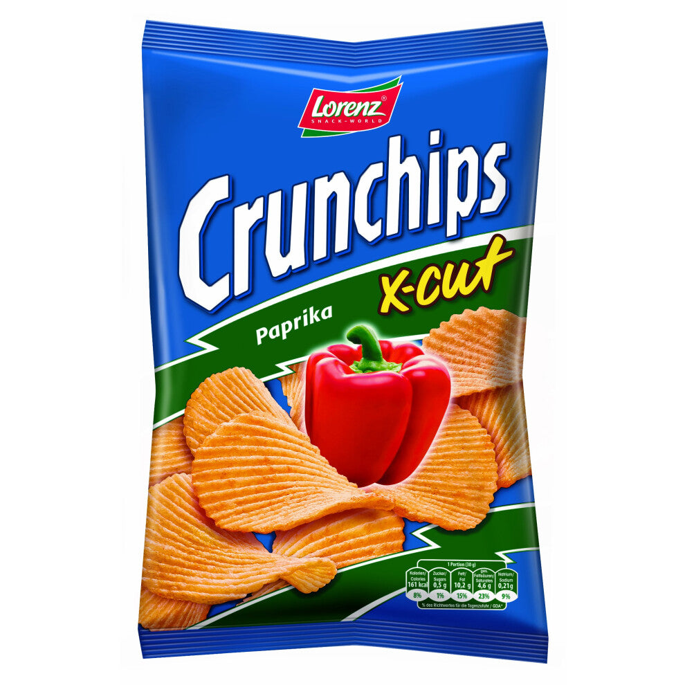 Lorenz Crunchips X Cut Paprika 85 g (Pack of 24)