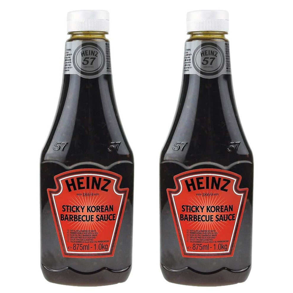 2 x 875ml Sticky Korean Barbecue Sauce Meat Grill BBQ Seasoning Marinade