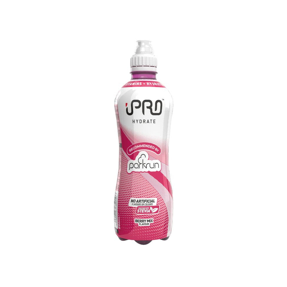 IPRO Hydrate - (12 x 500ml Bottles) Thirst-Quenchingly Healthy Hydration Drink, Placing Wellbeing At The Heart Of Its Chosen Ingredients.