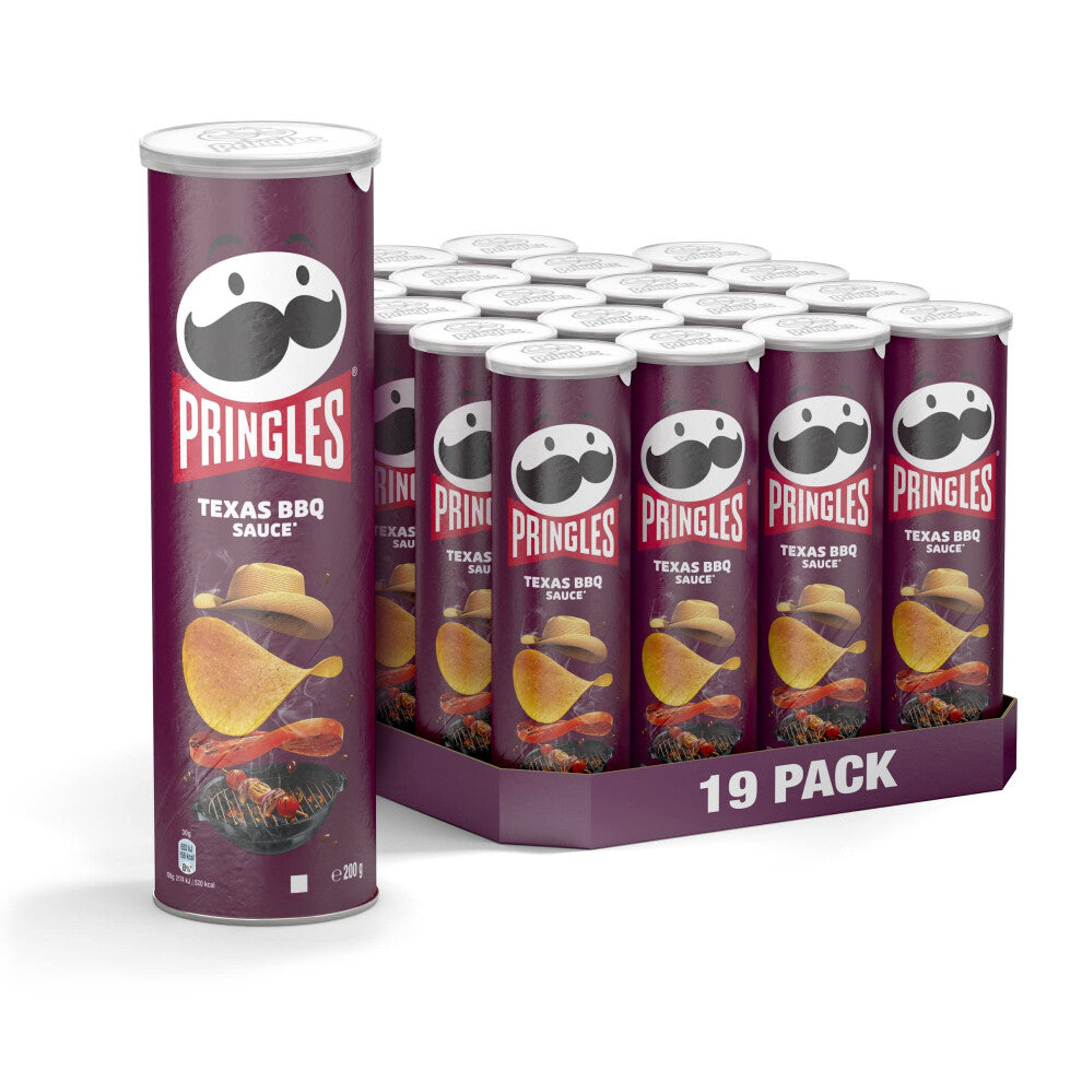 Pringles Pringles Texas BBQ Sauce Flavour Crisps 200 g (Case of 19)(Pack of 19)