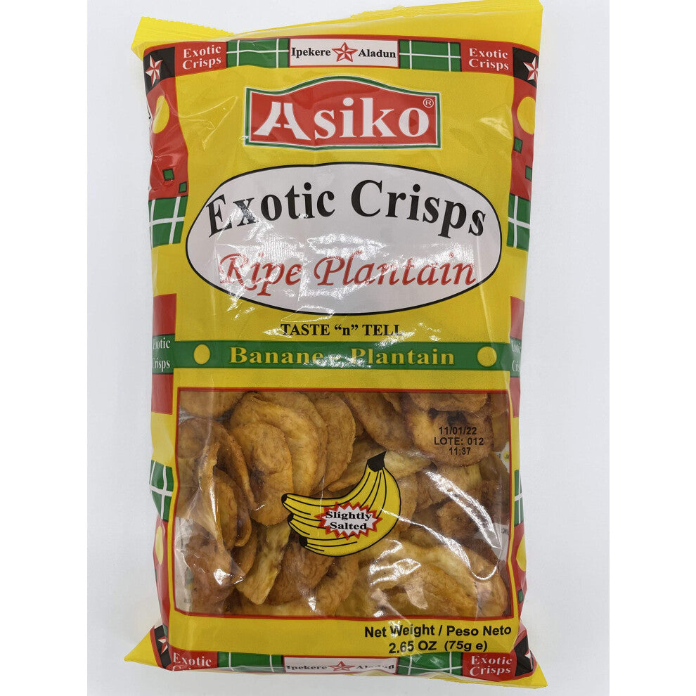 Asiko Exotic Ripe Plantain Chips ( 30pack in a Box )